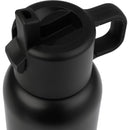 Clio Eco-Friendly Straw Lid Vacuum Bottle 22 oz — Black (BK) — blank detail view