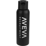 Clio Eco-Friendly Straw Lid Vacuum Bottle 22 oz — Black (BK) — decorated front view — 26