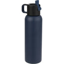 Clio Eco-Friendly Straw Lid Vacuum Bottle 22 oz — Navy (NY) — blank left angle