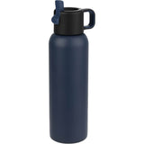 Clio Eco-Friendly Straw Lid Vacuum Bottle 22 oz — Navy (NY) — blank right angle — 16