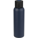 Clio Eco-Friendly Straw Lid Vacuum Bottle 22 oz — Navy (NY) — blank back view