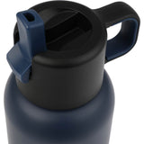 Clio Eco-Friendly Straw Lid Vacuum Bottle 22 oz — Navy (NY) — blank detail view — 13