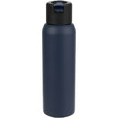 Clio Eco-Friendly Straw Lid Vacuum Bottle 22 oz — Navy (NY) — blank front view