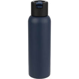 Clio Eco-Friendly Straw Lid Vacuum Bottle 22 oz — Navy (NY) — blank front view — 12