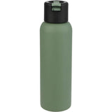Clio Eco-Friendly Straw Lid Vacuum Bottle 22 oz — Sage (SG) — blank front view — 20