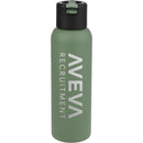 Clio Eco-Friendly Straw Lid Vacuum Bottle 22 oz — Sage (SG) — decorated front view