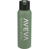 Clio Eco-Friendly Straw Lid Vacuum Bottle 22 oz — Sage (SG) — decorated front view — 18