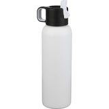 Clio Eco-Friendly Straw Lid Vacuum Bottle 22 oz — White (WH) — blank left angle — 9