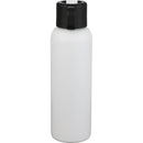 Clio Eco-Friendly Straw Lid Vacuum Bottle 22 oz — White (WH) — blank back view