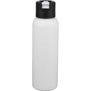 Clio Eco-Friendly Straw Lid Vacuum Bottle 22 oz — White (WH) — blank front view