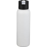 Clio Eco-Friendly Straw Lid Vacuum Bottle 22 oz — White (WH) — blank front view — 4