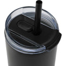 Auxo 24 oz Vacuum Insulated Straw Tumbler — Black (BK) — blank detail view