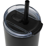 Auxo 24 oz Vacuum Insulated Straw Tumbler — Black (BK) — blank detail view — 20