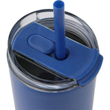 Auxo 24 oz Vacuum Insulated Straw Tumbler — Bay Blue — blank detail view — 12