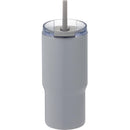 Auxo 24 oz Vacuum Insulated Straw Tumbler — Stone (ST) — blank front view