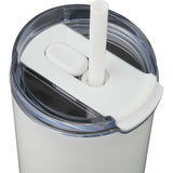 Auxo 24 oz Vacuum Insulated Straw Tumbler — White (WH) — blank detail view — 5
