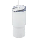 Auxo 24 oz Vacuum Insulated Straw Tumbler — White (WH) — blank front view