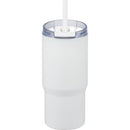 Auxo 24 oz Vacuum Insulated Straw Tumbler — White (WH) — blank front view