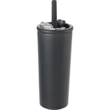 Kyser 20 oz Vacuum Tumbler with Straw — Black (BK) — blank left angle — 15