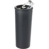 Kyser 20 oz Vacuum Tumbler with Straw — Black (BK) — blank left angle — 16