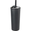 Kyser 20 oz Vacuum Tumbler with Straw — Black (BK) — blank right angle
