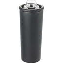 Kyser 20 oz Vacuum Tumbler with Straw — Black (BK) — blank back view