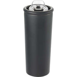Kyser 20 oz Vacuum Tumbler with Straw — Black (BK) — blank back view — 12