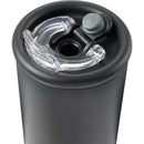 Kyser 20 oz Vacuum Tumbler with Straw — Black (BK) — blank detail view