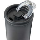Kyser 20 oz Vacuum Tumbler with Straw — Black (BK) — blank detail view