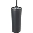 Kyser 20 oz Vacuum Tumbler with Straw — Black (BK) — blank front view
