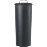 Kyser 20 oz Vacuum Tumbler with Straw — Black (BK) — blank front view — 5