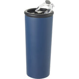 Kyser 20 oz Vacuum Tumbler with Straw — Navy (NY) — blank left angle — 48