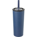 Kyser 20 oz Vacuum Tumbler with Straw — Navy (NY) — blank front view