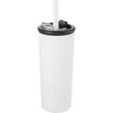 Kyser 20 oz Vacuum Tumbler with Straw — White (WH) — blank left angle — 32