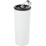 Kyser 20 oz Vacuum Tumbler with Straw — White (WH) — blank left angle — 33