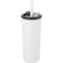 Kyser 20 oz Vacuum Tumbler with Straw — White (WH) — blank right angle