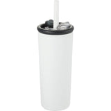 Kyser 20 oz Vacuum Tumbler with Straw — White (WH) — blank right angle — 30