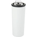 Kyser 20 oz Vacuum Tumbler with Straw — White (WH) — blank back view