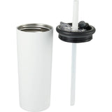 Kyser 20 oz Vacuum Tumbler with Straw — White (WH) — blank detail view — 27