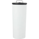 Kyser 20 oz Vacuum Tumbler with Straw — White (WH) — blank front view