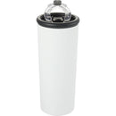 Kyser 20 oz Vacuum Tumbler with Straw — White (WH) — blank front view