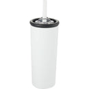 Kyser 20 oz Vacuum Tumbler with Straw — White (WH) — blank front view