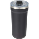 Catone 20 oz Recycled Vacuum Tumbler with Slider Lid — Black (BK) — blank back view
