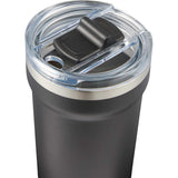 Catone 20 oz Recycled Vacuum Tumbler with Slider Lid — Black (BK) — blank detail view — 46