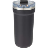 Catone 20 oz Recycled Vacuum Tumbler with Slider Lid — Black (BK) — blank front view — 44