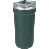 Catone 20 oz Recycled Vacuum Tumbler with Slider Lid — Green (GR) — blank right angle — 32