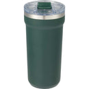 Catone 20 oz Recycled Vacuum Tumbler with Slider Lid — Green (GR) — blank back view