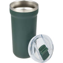 Catone 20 oz Recycled Vacuum Tumbler with Slider Lid — Green (GR) — blank detail view