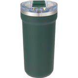 Catone 20 oz Recycled Vacuum Tumbler with Slider Lid — Green (GR) — blank front view — 27