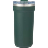 Catone 20 oz Recycled Vacuum Tumbler with Slider Lid — Green (GR) — blank front view — 28